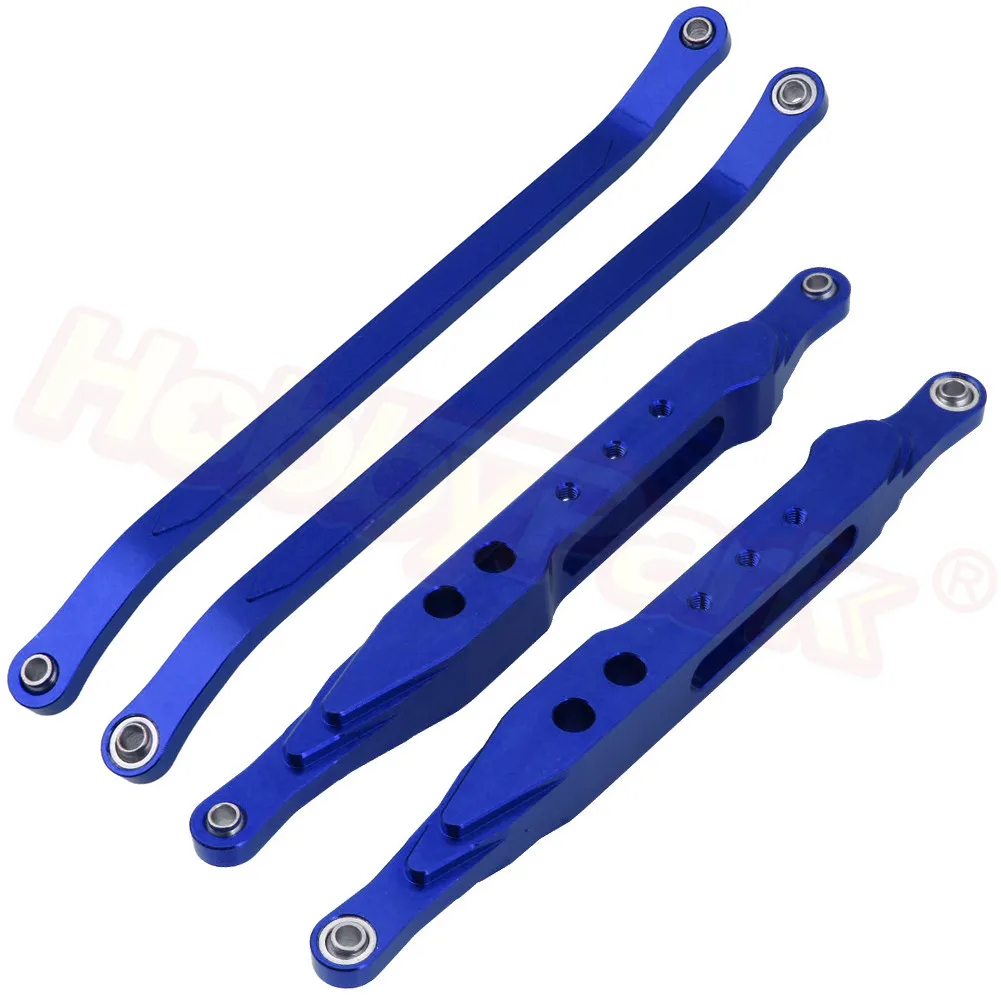 Aluminum Rear Upper&Lower Linkage Set For VRX Racing 1/10 Trophy Truck RH1043 RH1045 RH1043SC OCTANE XL EBL EBD Upgrade Parts - Color: Navy Blue 7382