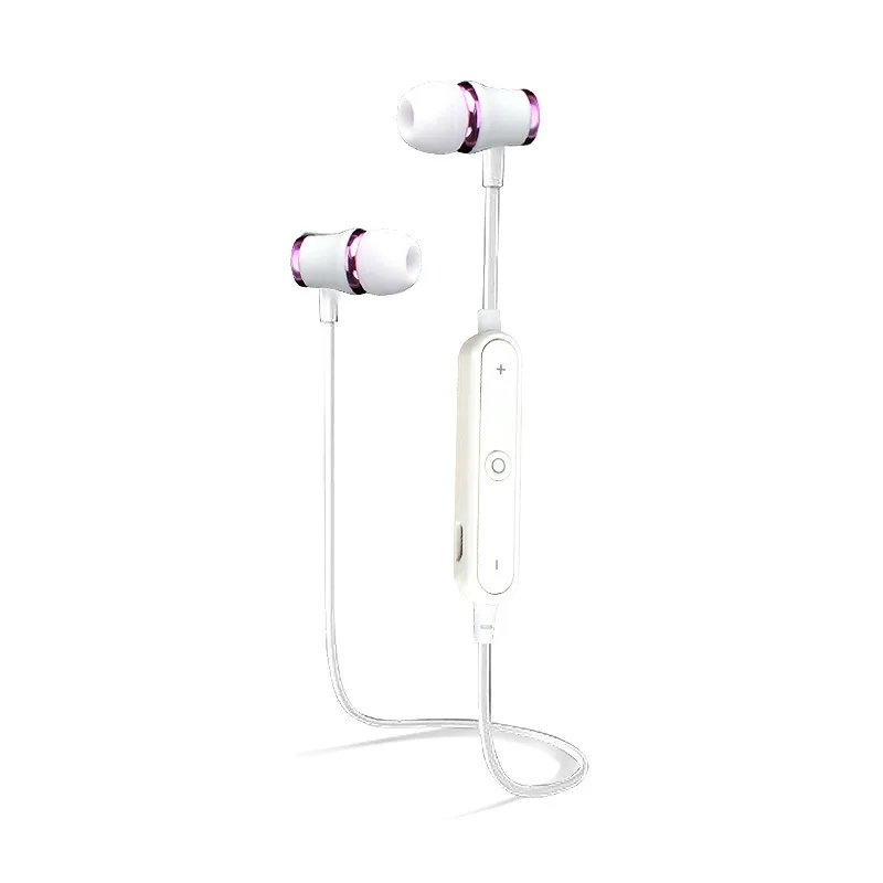 N64 беспроводные Bluetooth наушники, наушники с супер басами, спортивные наушники для бега, наушники с защитой от пота, беспроводные наушники с микрофоном - Цвет: Purple white