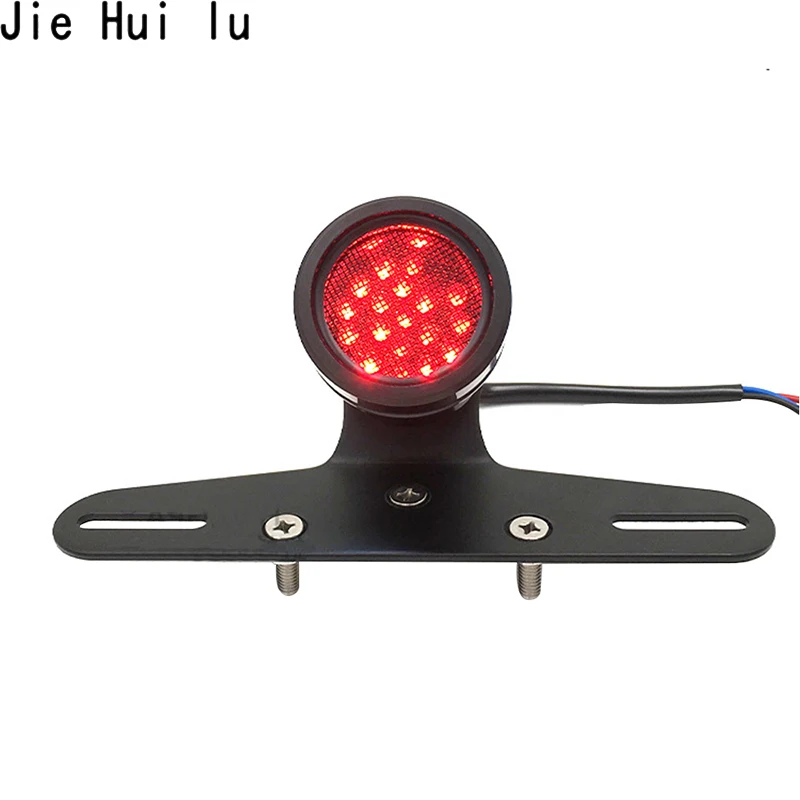 

Motorcycle LED Assembly Round Tail Light For Harley Choppers Custom Integrated Cafe Racer Rear license Brake Tail lights Lamps