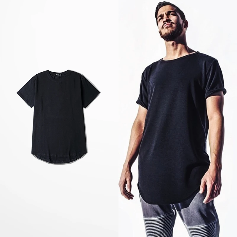 Download Aliexpress.com : Buy Kanye West T shirt Men Arc shaped Hem ...
