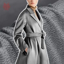 Американский стиль серый волнистый шелк кашемир шерстяная ткань для зимнего пальто плотная шерстяная ткань telas tecidos stoffen SP4599