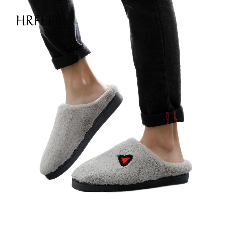 preço Chinelos Chinelos masculinos Casuais Sapatos de Inverno Casa de Pelúcia Macia HRFEER Piso Quente Sapatos Homem Flats Slides Schinelo Masculino Chinelo Mais tamanho