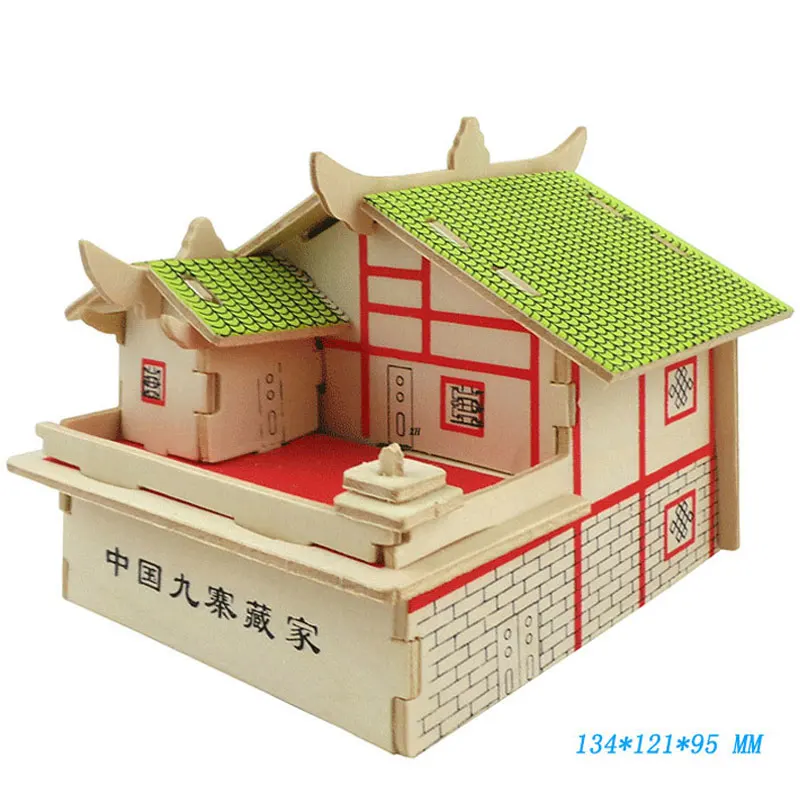 DIY деревянные строительные блоки реальная жизнь деревянные блоки игрушки 3D модель дома ручная сборка миниатюрные Развивающие игрушки для детей