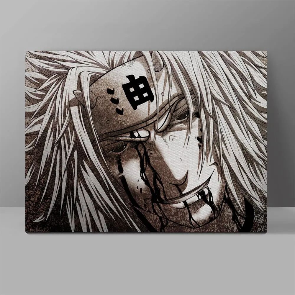 

Gallant Jiraiya Canvas Naruto Gama Sennin Painting Anime Wall Pictures Cotton Collection Poster