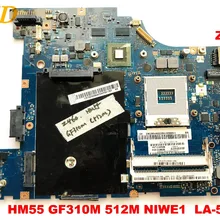 Оригинальная материнская плата для ноутбука lenovo Z460 G460 HM55 GF310M 512M NIWE1 LA-5751P протестирована