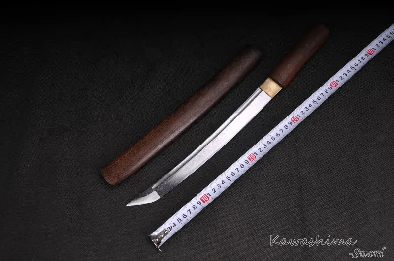 Японский Танто сложенный стальной меч короткий меч розовое дерево ножны острота готов для резки Полный Тан поставка