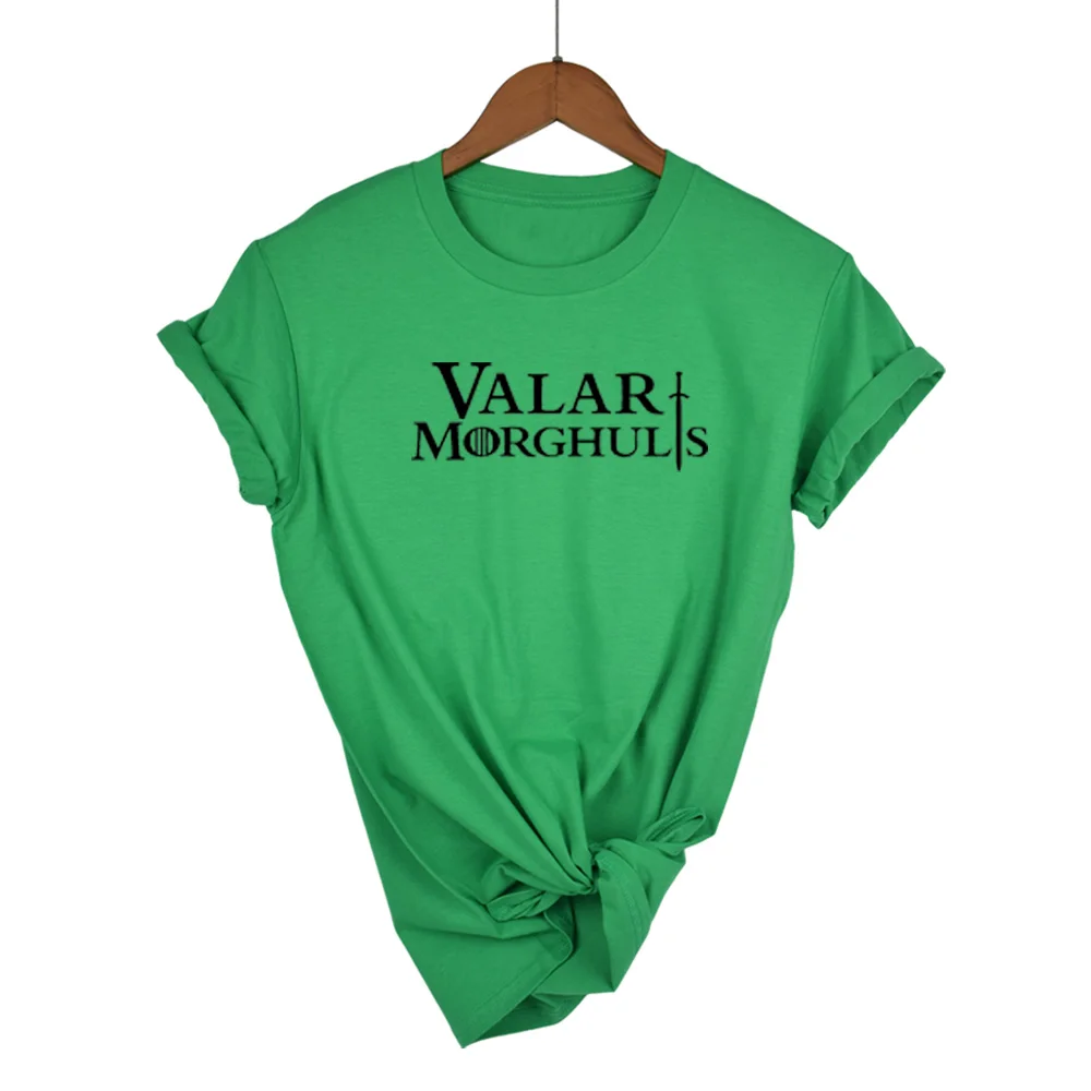 Игра престолов Валар моргулис Футболка женская футболка хлопковая футболка Летняя футболка плюс размер