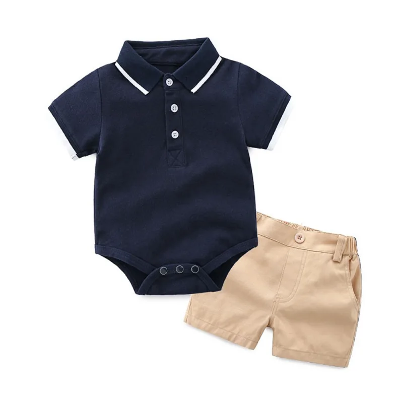 

Baby Boy Clothes Set Summer Formal Short Sleeve T-Shirt Summer+Shorts Cotton 2PCS Infant Clothing