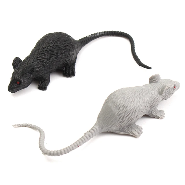 Funny Halloween Gifts 8 Pcs/set Fake Black White Mouse Toy Mice Plastic