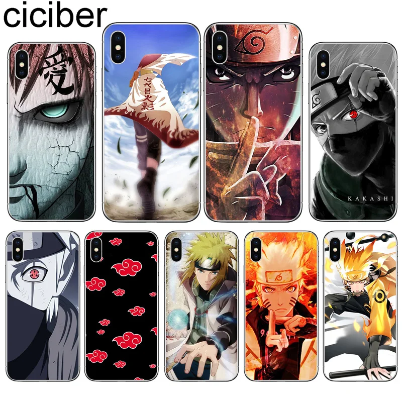 

ciciber Phone Case for Iphone X XR XS Max Soft Silicone Naruto Kakashi Cover for iphone 7 8 6 6S Plus 5S SE 11 Pro Max Coque