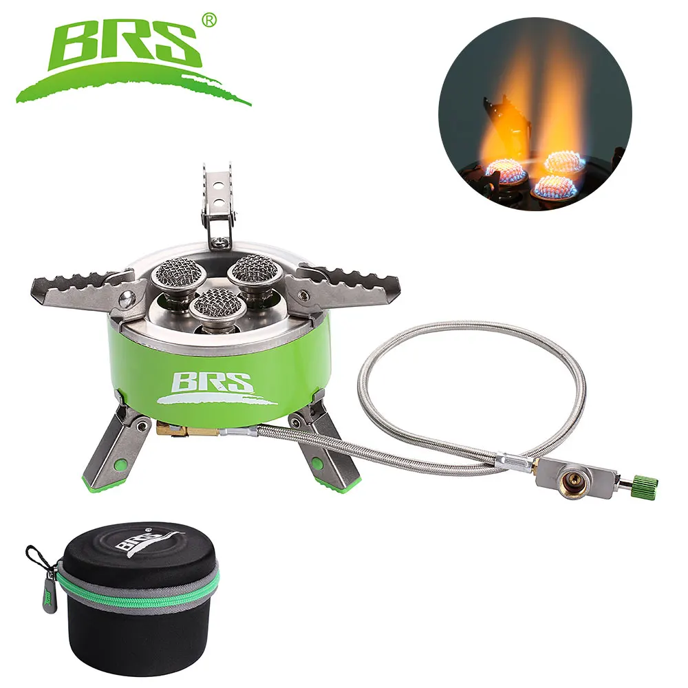 Brs73 Outdoor 4200w Camping Gas Stove Windproof Folding Gas Stove
