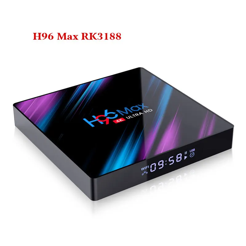 Android 9.0 TV Box H96 Max Rockchip RK3318 4 K Smart TV Box 2.4G e 5G Wifi BT4.0 h96Max 4 GB 64 GB Media Player Android Set Top