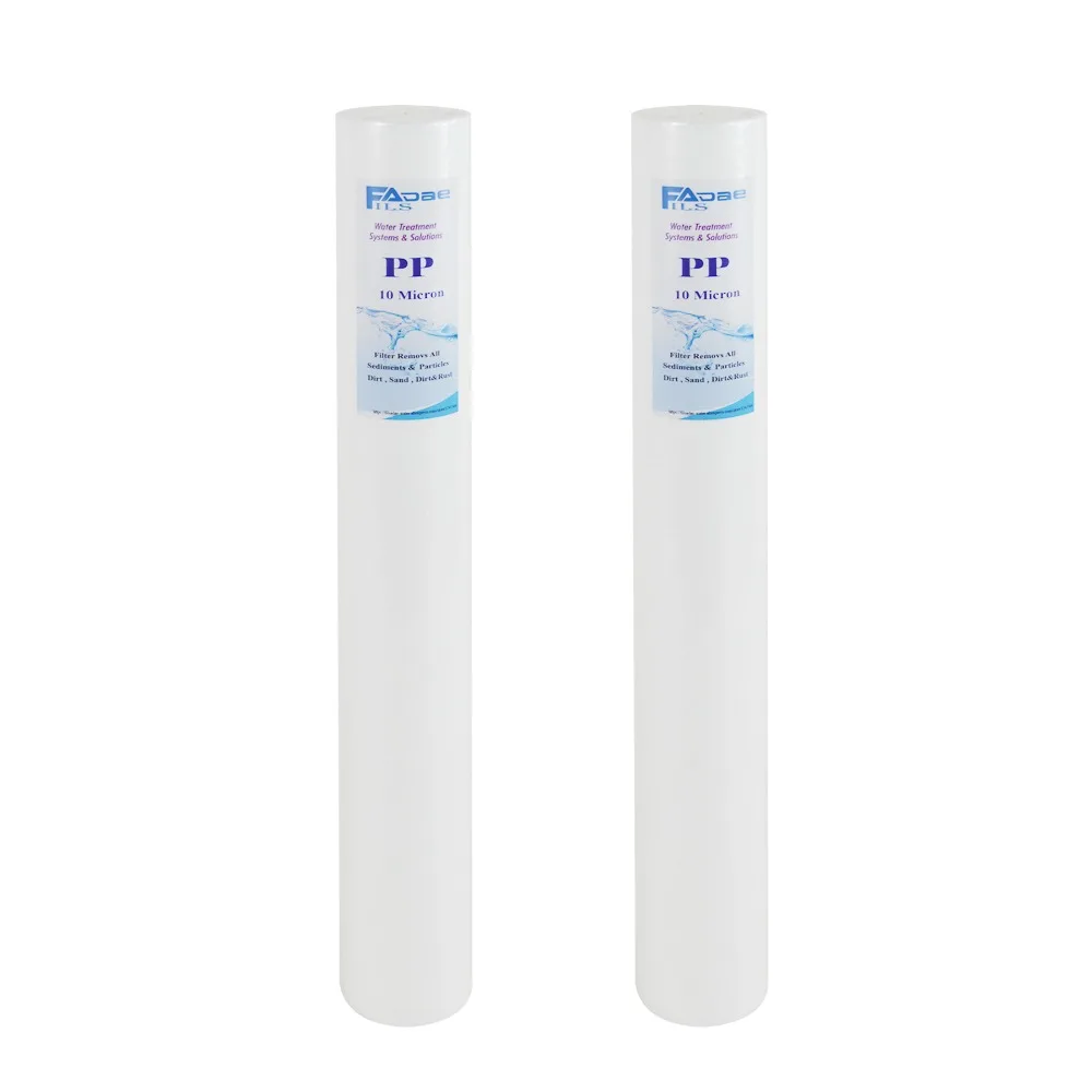 

Whole House Water Filter Cartridge 10micron pp spun filter 20inch long (2pcs)