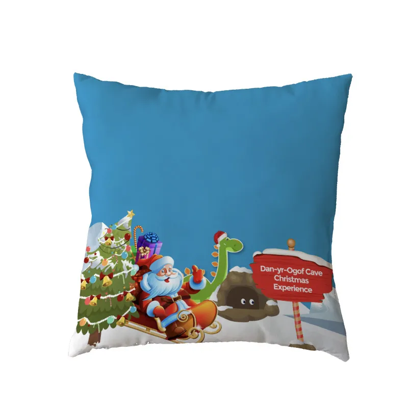 Прекрасный Рождественский Снеговик Чехлы сани Санта Лось полиэстер персик кожура подушка случае Новый год домашний диван кровать