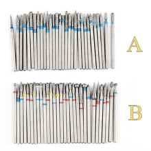 30 Тип алмазные режущие Электрический маникюр сверло набор карбида полировщик резак сплава шлифовальной головки ногтей Книги по искусству Маникюр аппарат