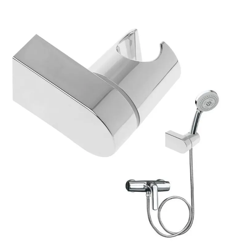 

New Bathroom Shower Head Bracket Swivel HandHeld Sprayer Holder Bidet Spray Heads Attachment Silver Shower Holder 6.5x6cm