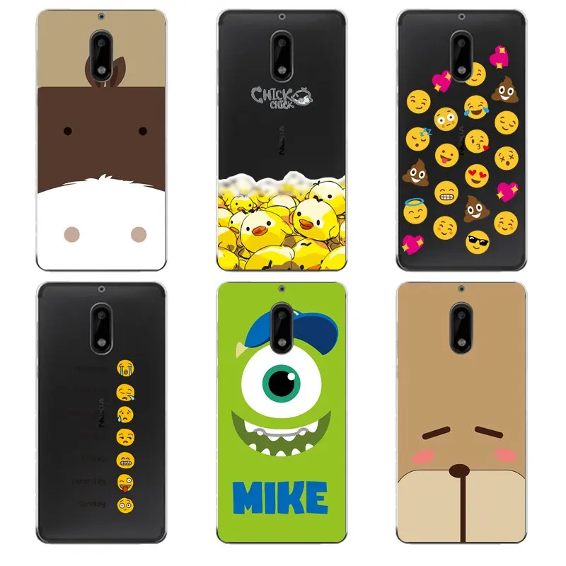 Soft Silicone TPU phone Case For Nokia3 5 6 8 N540 N640 N535 N830 smile Emoticon cute Cartoon Free Shipping | Мобильные телефоны и