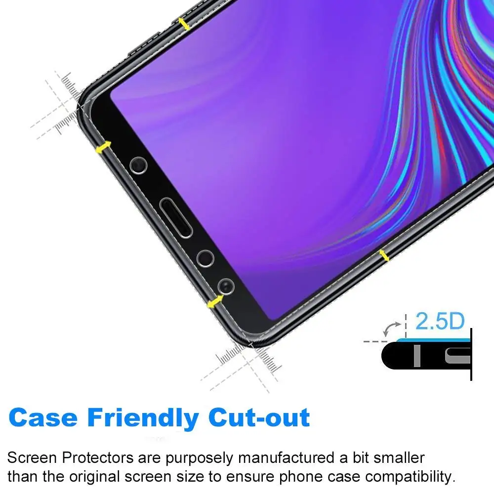 Защитный экран 9H на Samsung Galaxy протектор экрана из закаленного стекла для A6 A7 A8 2018 8 J7