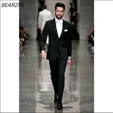 Костюм мужской костюм черное платье для вечеринки под заказ черный смокинг для свадебной одежды