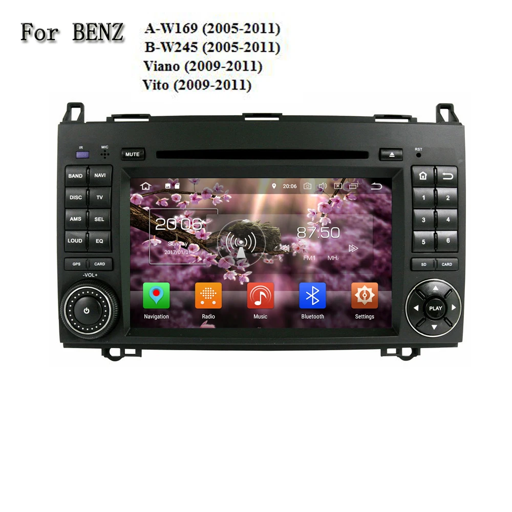 Android 8 0 2 Din Car DVD Player For Benz A W169 B W245 Viano Vito