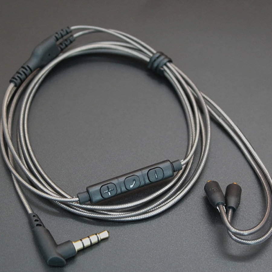 MMCX кабель для Shure SE215 SE425 SE535 SE846 UE900 порт сменный кабель Шнур наушники линии кабели с микрофоном для iphone samsung