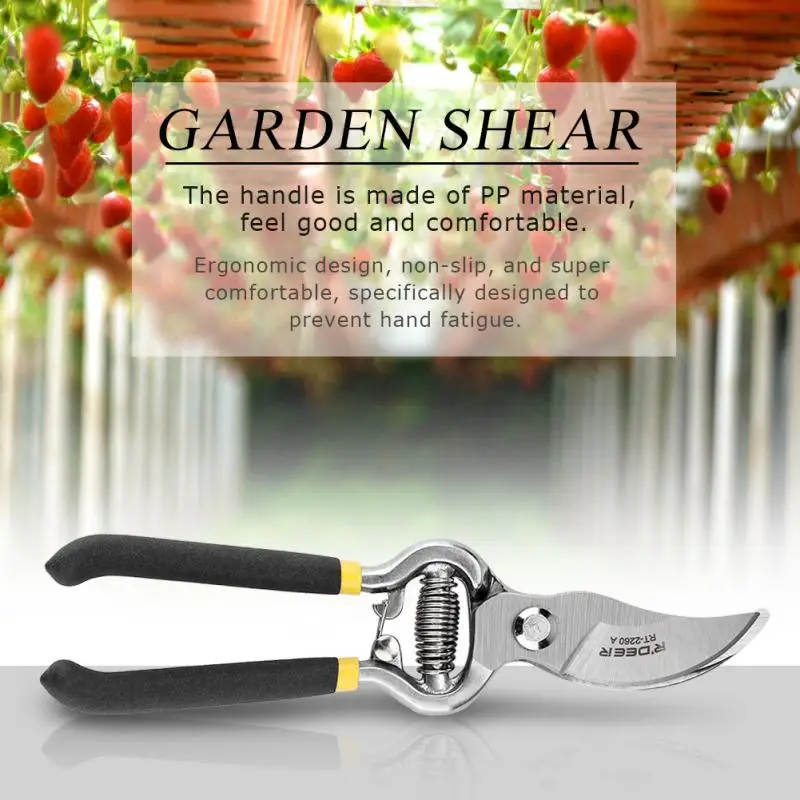 

New 8" High carbon steel Pruning Shears Cutter Home Gardening Plant Scissor Branch Pruner Hand Tools