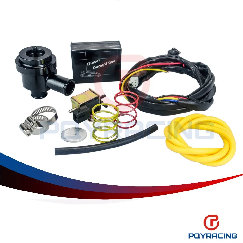 PQY RACING- ElectrIcal Diesel (25MM) BLACK Blow off valve/ Diesel dump valve/ 25mm BOV Diesel Dump valve PQY5011W+5739BK