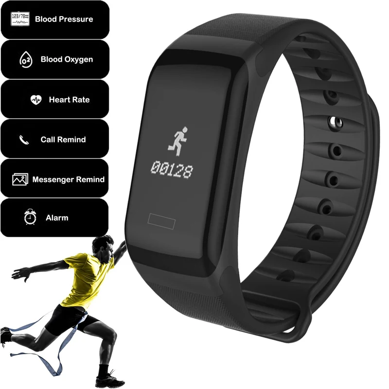 

New Blood Oxygen Monitor Smart Bracelet Bluetooth Fitness Track Wristband Heart Rate Smartband for iOS and Android Smart Watch