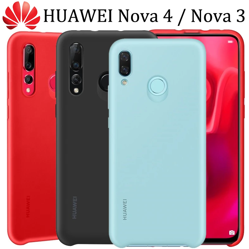 

100% original official Huawei Nova 4 3 soft liquid silicon case back cover Huawei Nova4 nova3 protective funda ultra thin cases
