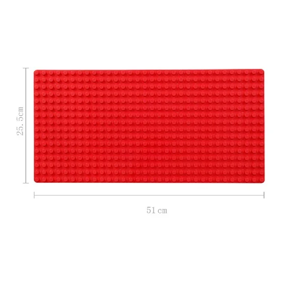 Блоки большого размера, базовая пластина 32*16 точек 51*25,5 см, опорная пластина, строительные игрушки, сделай сам, строительные блоки, игрушки для детей, кирпич, детский подарок - Цвет: Red