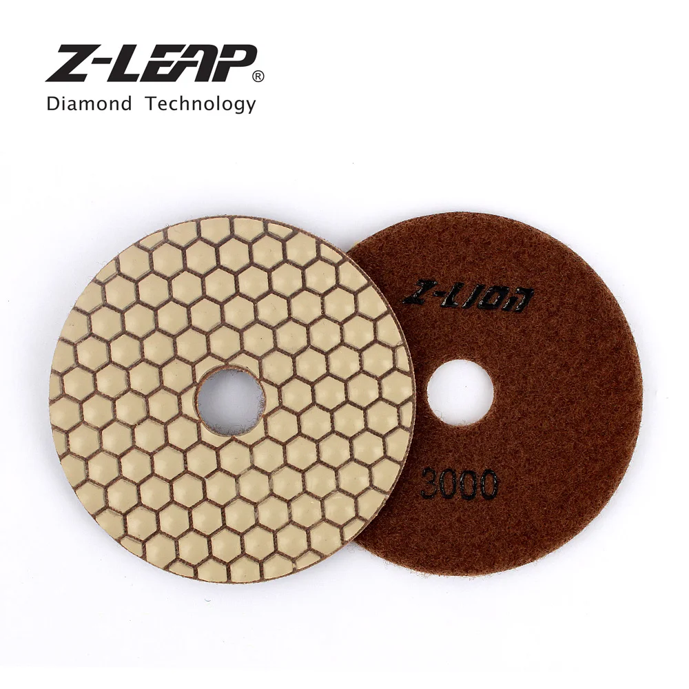 Z-LION 4 дюйма Сухая Полировка колеса алмазные диски для полировки Гранит 100 мм Гибкая полимерная связка алмазный шлифовальный диск