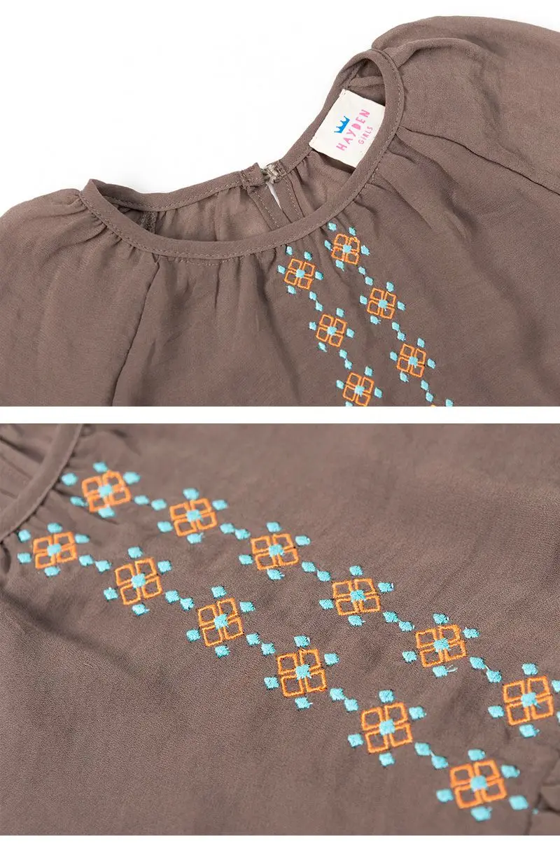 Girls Embroidered Peasant Top G3057-18