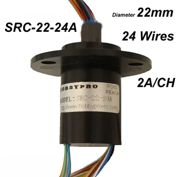 

Rotary Joint Slip Ring 22mm 24 Wires 2A Slipring Connector For RC Robot Manipulator/Stage Lamp/Turbine Power/Gimbal Motor
