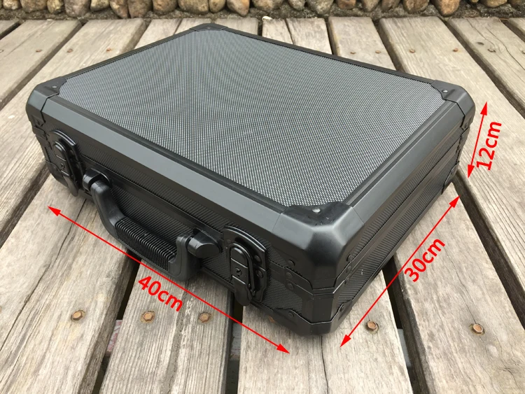 Aluminum Tool case suitcase toolbox File box Impact resistant safety case equipment camera case with foam lining