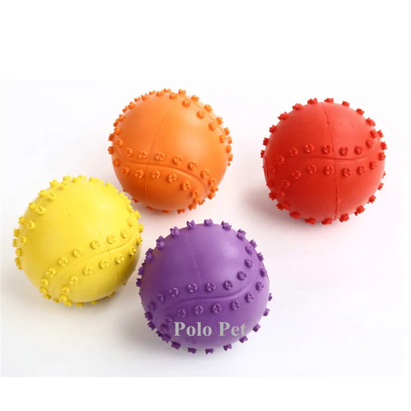 Lovely Durable High Quality Natural Rubber Squeaky 7CM Baseball Squeaky