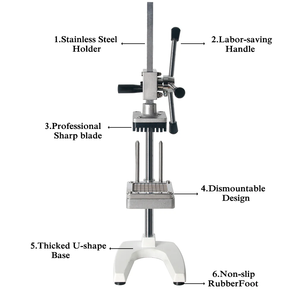  GZZT Commercial Manual French Fry Cutter Potato Chips Strip Cutting Machine Maker Slicer Gadgets Ki - 32978668898