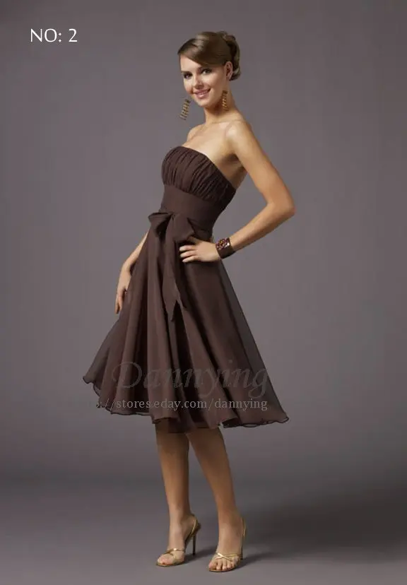 brown cocktail dress