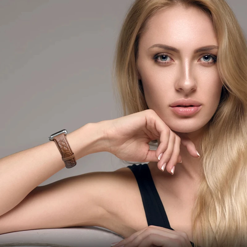 Filiwatch винтажный кожанный браслет ремешок для наручных часов Apple Watch 44 мм ремень