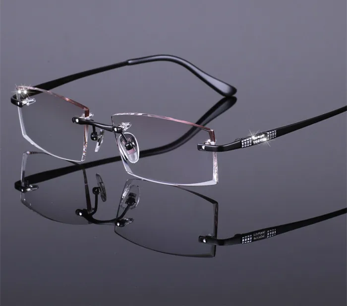 Оправа для очков, алмазная оправа с режущей кромкой, деловые титановые оправы для очков, мужские украшения, оптические очки