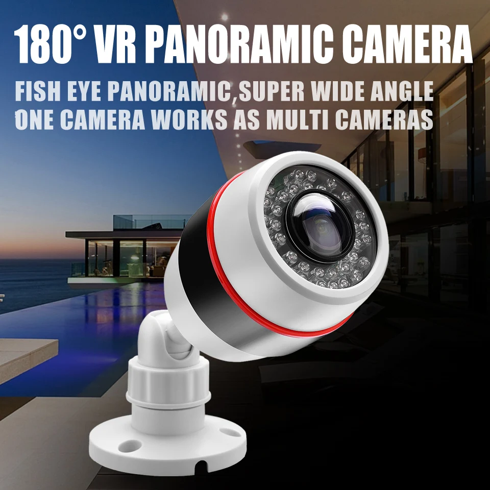 Besder H.264+ широкоугольный 180 3D VR объектив рыбий глаз 2MP/1MP IP камера Onvif P2P Обнаружение электронной почты ночное видение CCTV камера наблюдения