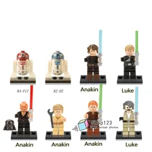 100 шт./лот люк Анакина R4-P17 R2-D2 конструкторных блоков, Детские кубики коллекция моделек, игрушки для детей, подарки, X0124