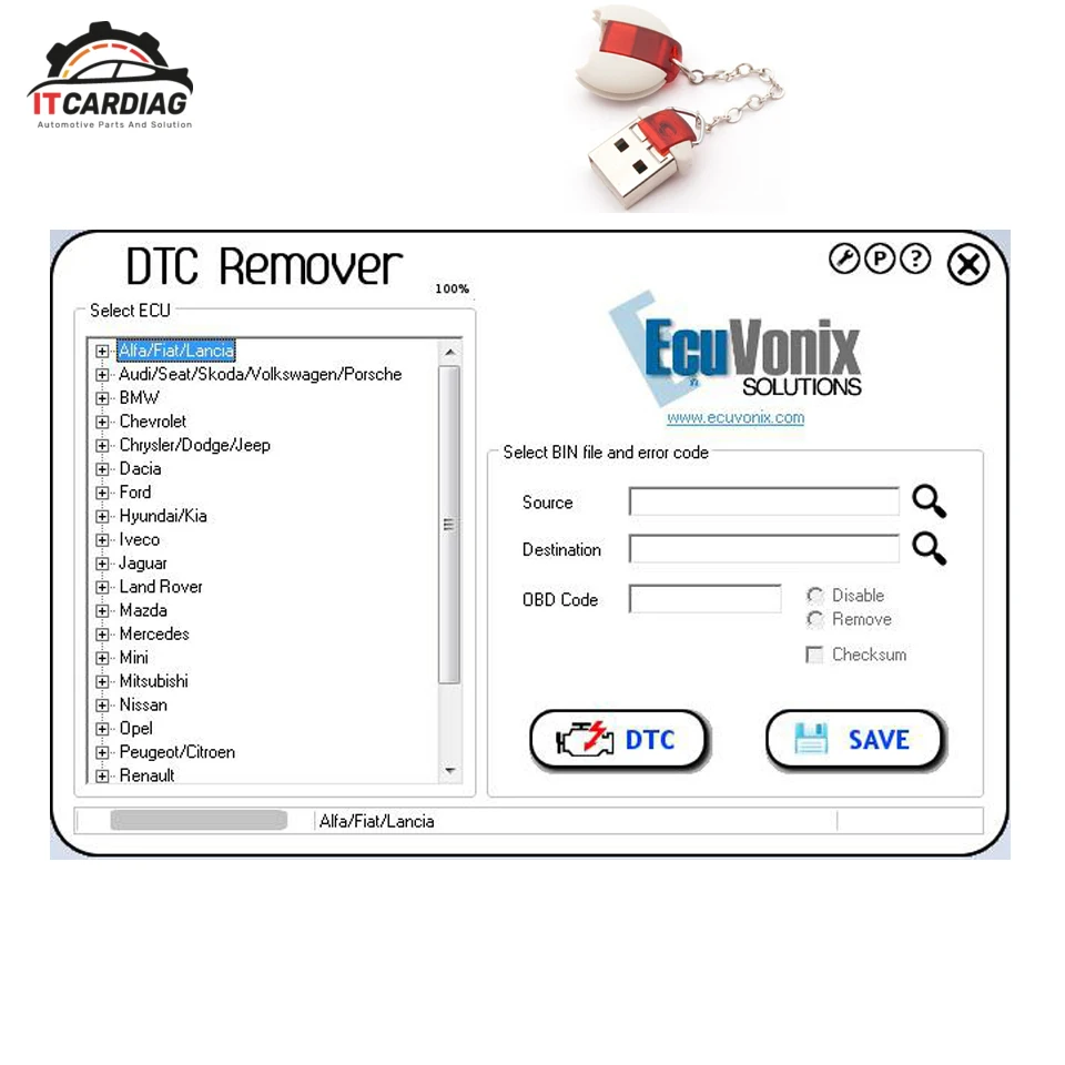 

DTCRemover Remove or Disable DTCs in Different ECUs ECU Progammmer Software For Alfa Audi BMW Chevrolet Chrysler Ford LandRover