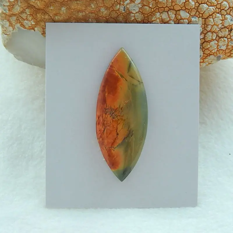 Natural Multi-Color Picasso Jasper Cabochons Bead 46x17x6mm 8.64g | Украшения и аксессуары