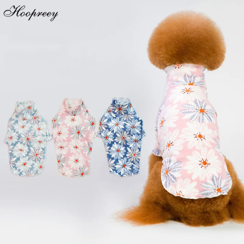 

Autumn Dog Clothes Chihuahua Poodle Yorkies Bichon Pug French Bulldog Dog Hoodie Coat Sweatshirt Flower Pet Shirt
