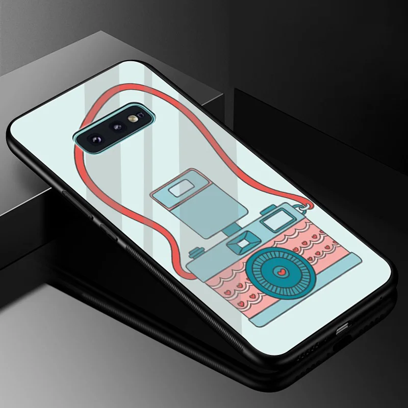 Стеклянный чехол для камеры Desxz TPU Samsung Galaxy Note 8 9 S10 S7 Edge S8 S9 Plus|Чехлы-накладки| |