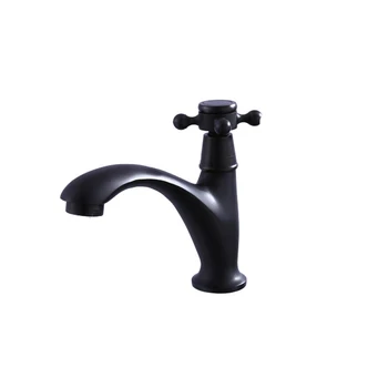 

Copper single cold black under counter basin basin faucet antique continental balcony kitchen single hole faucet LU4127