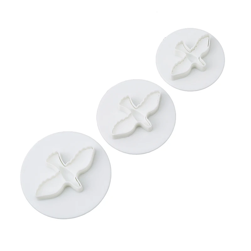 

3PCs/ Set Pigeon Bird Pattern Plastic Sugar Craft Fondant Cake Decorating Tools Cookies Cutter Decorating Craft Baking Tools