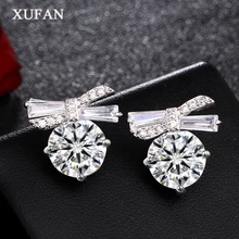 Прекрасный Бант CZ клипсы с камнем серьги AAA кубический цирконий серьги-бантики для женщин девочек Свадебные украшения подарки