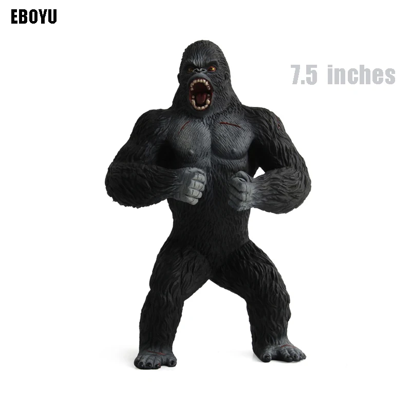 

EBOYU 7.5" Gorilla Ape Toy Figure-Realistic Design Orangutan Figurine with Amazing Detail Hand-Painted Big Size Chimpanzee Model