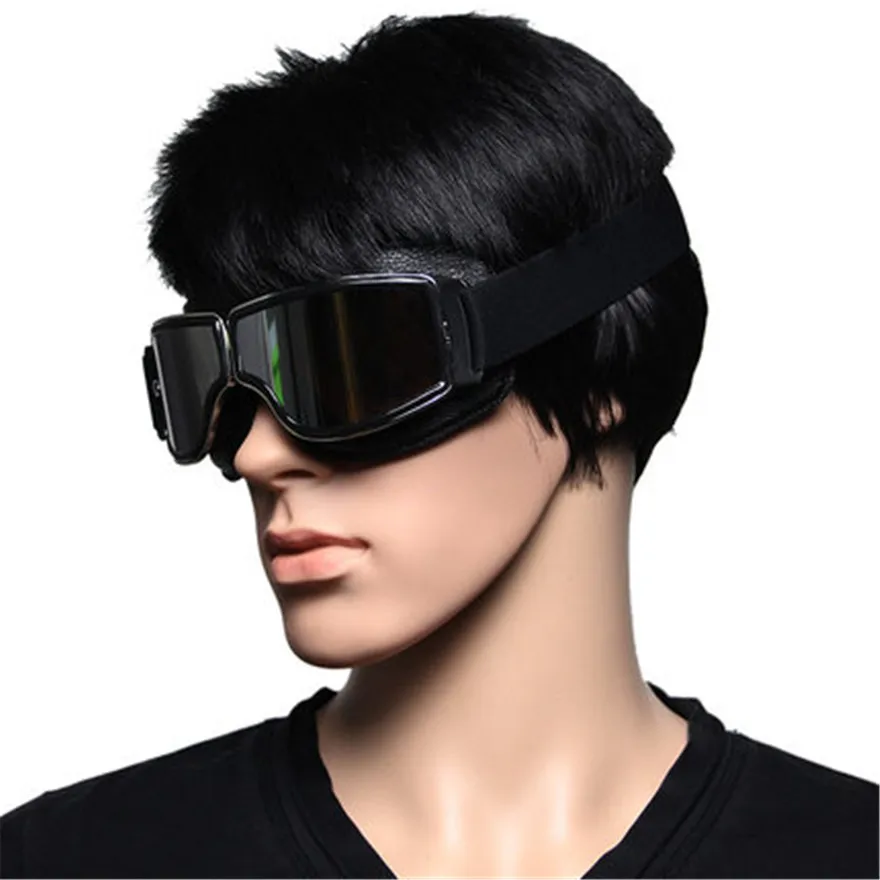 

High Quality Motorcycle Goggles Pilot Motorbike Goggles Leather Retro Jet Helmet Eyewear Cycling Offroad Riding Steampunk Goggle